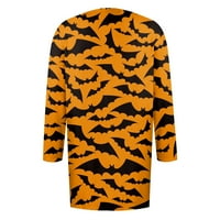 Yubatuo Womens Halloween Cardigan s dugim rukavima otvorena prednja mekana jakna od drapera plus veličine