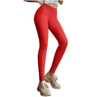 Duge pantalone za žene Žene čiste boje vježbe za podizanje stražnjica visoke struke teške hlače u obliku