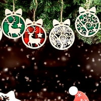 Privjesak za božićne stablo Ayyufe Cute Slatka viseća zvjezdana kuća izdubljena očvrsni ukras okrugli