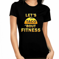 Ženska taco majica smiješna fitnes šaljiva teretana Novost grafička majica za žene