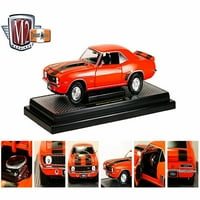 Chevy Camaro Z28, narandžasta sa crnim prugama - Castline 40300-48D - Skala Diecast Model Toy automobil