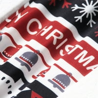 Daznico Family Božićni PJS Usklađivanje setova Božićna porodica Pajamas odijelo Print Sleep odjeću Odgovarajući set Dugi rukav Okrugli vrat za dijete