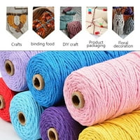 SHPWFBE Početna Knitting & Crochet Pribor Šareni pamučni konop DIY ručno tkani pamučni užad TOVEN TAPESTRY