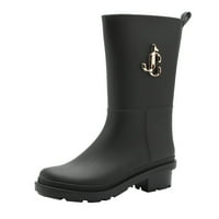 SHLDYBC čizme za žene vodootporne vrtne cipele protiv klizanja kiša za dame udobne uloške Stilsko svjetlo