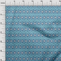 Onuone poliesterska svjetlosna svijetla plava tkanina Ikat šivaći materijal za ispis tkanina sa dvorištem