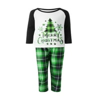 Podudaranje porodične pidžame postavlja Božić PJ's Xmas Xmas Slovo za ispis gornje i pletene hlače za