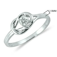 Ženska karata Diamond Love Crnot prsten u 10k bijelo zlato
