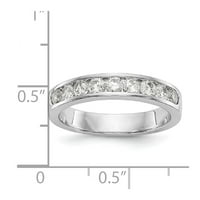 Čvrsta platina devet kamena dijamantski kanal za vjenčani prsten sa CZ kubičnom cirkonije veličine 7
