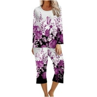 Ženska odjeća za jesen sastoji se dva komforna domaća pidžama set sportski set ljubičasti xl