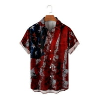 Košulje 4. jula Dan nezavisnosti Kratki rukav za muškarce 3D Print kratkih rukava Božićni pokloni majica