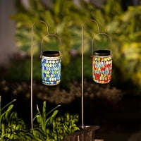 Gogosir solarni mozaički fenjer, vodootporan viseći stol lampica noćno svjetlo za vrt, vrtlog, zabava,