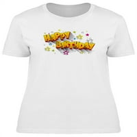 Sretan rođendan, sa zvezda majicama žena -image by shutterstock, ženska velika