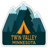 Twin Valley Minnesota Suvenir Magnet Kamp TENT Dizajn