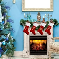 Božićne čarape božićne ukrase veznim slovom Pleteni božićni čarapi Pismo čarape Božićne poklon torbe