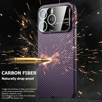 Dteck za Apple iPhone PRO MA futrolu, dvostruki sloj karbonska vlakna Tekstura Tanak hibridni udarni
