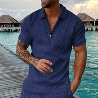 Muška košulja Ljeto odijelo Ležerne patent zatvarače Up košulje s kratkim rukavima za muškarce Vrhovi