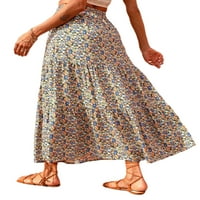 Beiwei Dame Casual A-line duge suknje s ljuljanjem Boho suknje za žene rufff holiday