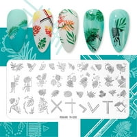 Alat za nokte LIVE Predlošci za nokte manikura stamper ploče ploče za nokte cvijeće žig žigosanje image