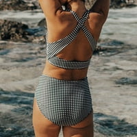 Yubnlvae Europe i Sjedinjene Države Novi ček tiskani bikini kupaći kostimi ženski zaseban kupaći kostim