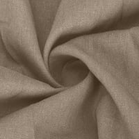 Voncos Ženske hlače - Žene Ležerne prilike od punog isključivanja Collor pamuk posteljina za repute sa dugrakom sa dugminom za patentni sakupljanje