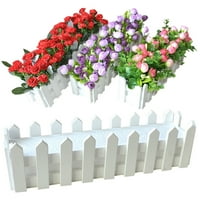 Papaba Flower ograda, drvena sa cvijećem Pot ograde za ogradu biljna košarica sa planerom za kontejner kućni vrt vjenčanica