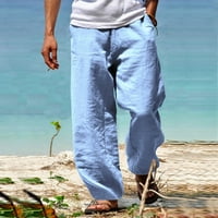 Ketyyh-CHN radne pantalone za muškarce Radno nošenje modnih džepova sa zatvaračem svijetloplava, 2xl
