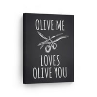 Osmjeh Art Dizajn Olive Me Loves Olive You Kitchen Platno Zidna umjetnost Print Restaurant Cafe Blagovaonica