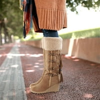 Klinovi MID MID-CALF čizme, modni modni modni klizanje na cipelama za žene jesen jesen djevojka ženski