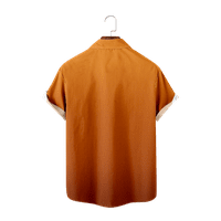 Muški grafički grafički kamp ovratnik labav kratki rukav opuštena-moćna majica za odmor Ljetna reverjska radionica sa džepom kratkih rukava