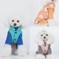 Dvostrana jakna za kućne ljubimce debeli zimski prsluk - kostim prilagođen koži i toplim pasama kostim