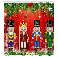 Baywell Božićni orah za orah od klipa ClipArt Crown bubanj za kupatilo dekor zavjese za tuširanje sa kukama poliester tkanina odličan poklon