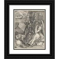 Albrecht Dürer Black Ornate Wood uokviren dvostruki matted muzej umjetnosti pod nazivom - Melencolia I