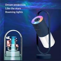 Prijenosni mini ovlaživač 200ml Cool maglica rotirajuća radna površina hidratantnog uređaja LED noćno svjetlo, tamno plava