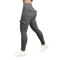 Knqrhpse hlače za žene Dukseve Ženska radna odjeća Fitness Hlače Žene Visoke elastične teške joge Hlače