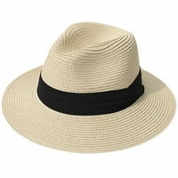 Ljetni šeširi za žene Unise široka slamna šešica slama sunčanica Panama roll up fedora plaža sunčeva
