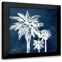 Brent, Paul crni moderni uokvireni muzej umjetnički print pod nazivom - cijano palmi i