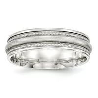 Čvrsti sterling srebrni mat brušeni završetak jedinstvene muške obične klasične vjenčane prstene veličine