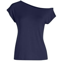 Majice za žene Ležerne prilike sa otvorenim ramenima kratki rukav majica sa labavom ljetnom bluzom