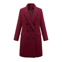 Simplmasygeni jakne za žene zasebne kaput modne žene čvrsto dvostruko grudi s gumnim prednjim stilom plus vrhovi veličine
