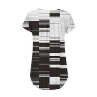 Ženske vrhove bluza Žene kratki rukav casual grafički grafički otisci Thirts Henley Fashion White XL