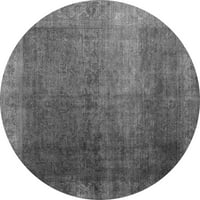 Ahgly Company Zatvorena okrugla Perzijski sivi boemski prostirke, 4 'Round