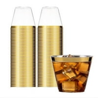 Zlatna plastična čaša OZ Hard za jednokratnu čašu plastične vinske staklene zabave Vjenčanje