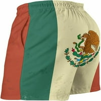 Muška Grunge-Mexico-flag-meksička-zastava Brze suhe ploče s mrežnim oblogom kupaćim prtljažnim kostima S-3XL