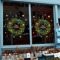 Slatki Elk Božićne zidne naljepnice Prozor Glass Festival naljepnice Santa Frels Novogodišnji božićni ukrasi za dom novi