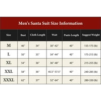 Santa Claus kostim Santa odijelo za muškarce Žene Santa kostim za božićnu zabavu Cosplay -xxxl