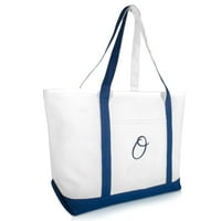 Kvalitetne platnene torbe velike torbe za plažu Mornari plavi monogram O