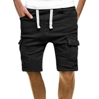 Muške ljetne casual čvrstih kratkih kratkih džepnih tastera hlače hlače hlače