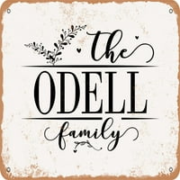 Metalni znak - porodica Odell - Vintage Rusty Look