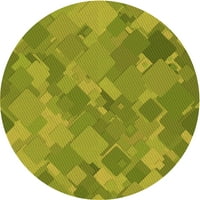 Ahgly Company u zatvorenom okruglom uzorkovima kiselinom zelenim tepihom, 6 'krug