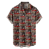 4. jula muška havajska majica USA Nacionalna majica zastava Grafički 3D košulja COLLAR casual svakodnevno kratki rukav ispisuju odjeću s ulicom ulicano ljeto